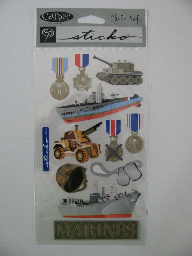 Sticko Stickers MARINES Career Stickers NIP