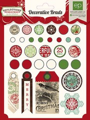 Scrapbooking CHRISTMAS Brads Reflections Collection Echo Park Paper Co. 30 p New