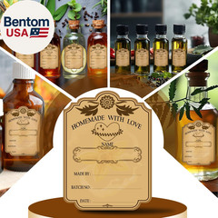 30PCS Beautifully Designed Bottle DIY Stickers, Vintage Labels for 2 Oz, 4 Oz Bo
