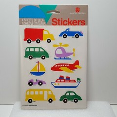 Vintage American Greetings TOY VEHICLES Stickers 4 Sheets NIP w/ Test Rating