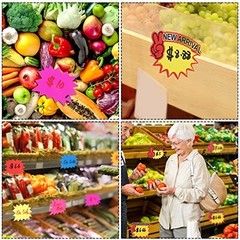 600 Starburst Price Stickers – Fluorescent Yard Sale Tags, Retail Signs, 3.5×2.8