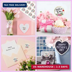 72PCS Happy Mothers Day Stickers Floral Gift Labels Envelope Seals