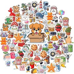 100 Fun Stickers for Kids – Waterproof Vinyl Mixed Theme Sticker Pack