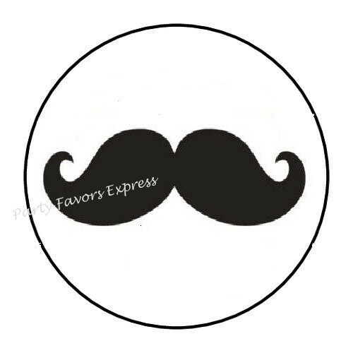 MUSTACHE MOUSTACHE ENVELOPE SEALS LABELS STICKERS PARTY FAVORS