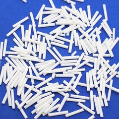 800 Glass Tube Bugle Beads 2X12mm Opaque White + Storage Box