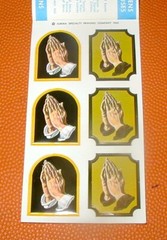 Eureka vintage religious seals holiday stickers brand new old store stock