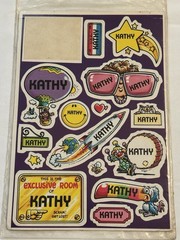 Vintage 80’s Kathy Stickers By Mark I, missing 1 Sticker