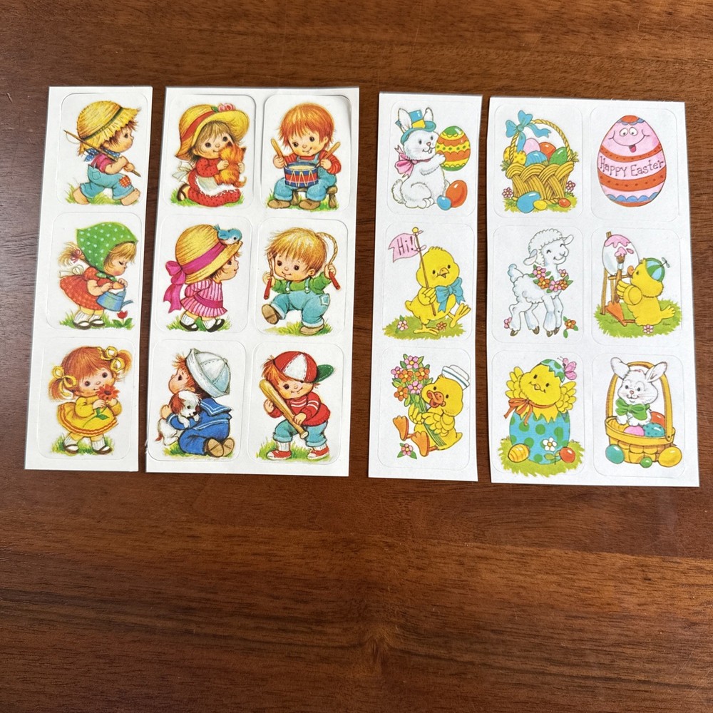 Vintage EUREKA Brand 2 x STICKERS SHEET Sheets Vintage 80’s 70’s Htf Rare