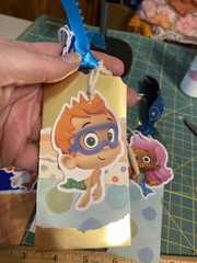 Bubble Guppies Handmade Tags Ephemera, Scrapbook,Junk Journal,tag,embellishment