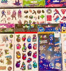 44+ Full Sheets Cartoon TV movie Themed Sticker Pack Popular Characters & shapes