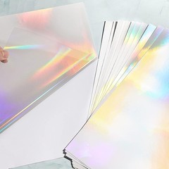 36 Sheets Holographic Sticker Paper Clear A4 Vinyl colourful