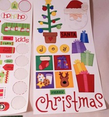 Christmas Sticker Lot Die Cut, 3-D, Glass Beaded Penguins, Snowman Snow Flake