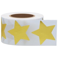 Gold Star Adhesive Labels 1.5 Inch 500 Roll Waterproof for Crafts and Events