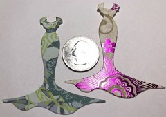 MINI FANCY DRESS Die-Cuts(6pc)Approx.2-1/2 x 3-3/4″Christmas•Formal •Prom•Party