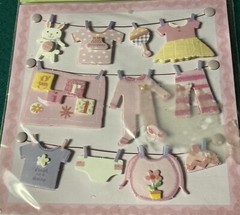 Baby Girl Flip Pack Scrapbooking Stickers 89 Total Stickers by K & Co Brand New!