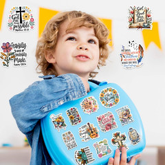 100 Pcs Christian Faith Stickers – Bible Verse & Inspiration Quotes | Waterproof