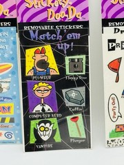 Vintage Gibson Stickety Doo Da Removeable Stickers Lot 6 New 1997