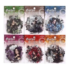 15Pcs Gothic Lace Lady PET Stickers for Bullet Journal Card Scrapbooking Sticker