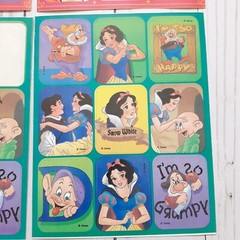 Disney World Mickey Souvenir Sticker-13 and Aladdin Snow White Stickers-4 Sheets