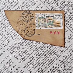 Handmade Embellishments Postal Theme Mail Art Junk Journal Ephemera Papercrafts