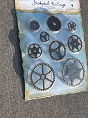 Prima Junkyard Findings Metal Gears Trinkets 9 pc Steam Punk Craft Embelishments