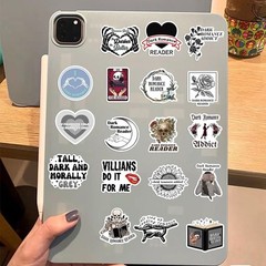100 PCS Dark Romance Stickers,Bookish Reading Stickers for Black