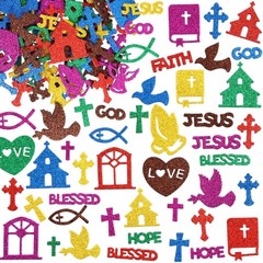 Christian Glitter Stickers Religious Foam Stickers 360Pcs
