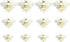 1Pack Gold Bee Wall Décor Honey Decor Bee Wall Stickers Honey Decals,Honeycom…