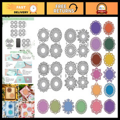 Circle Lace Metal Die Cuts – Flower Border Cutting Dies for Scrapbooking & Card