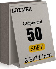50 Pack Chipboard Sheets, 8.5 X 11 Inch 50PT Heavy Duty Chipboard Sheets for Boo