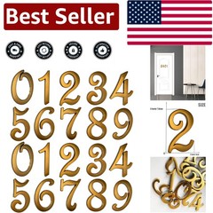 Versatile 3 Inch Gold Address Number Stickers – Elegant Design for Home/Office
