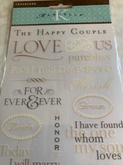 K&COMPANY RUB-ONS MARCELLA BY K HAPPY COUPLE TRANSFER 28PCS