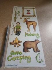 Bo Bunny Press/Jan Lanoy~Camping and Fishing~Sticker Sheet