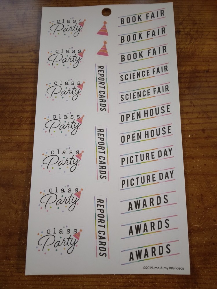 Happy Planner Class Party Book Fair Open House stickers MAMBI 278930