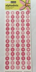 PINK ALPHABET CIRCLES(70pc)ScrapWorks Alphadotz•Letters•Upper/Lower Case•Numbers