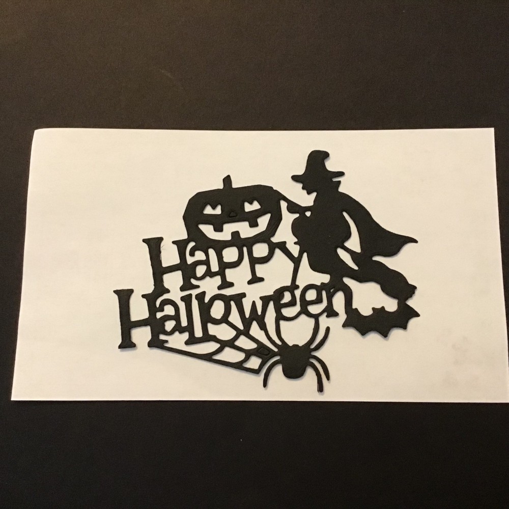 Happy Halloween Witch Pumpkin Bat Die Cut Embellishments 6 sets Scrapbooks Cards