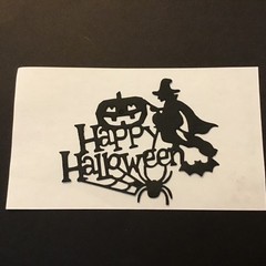Happy Halloween Witch Pumpkin Bat Die Cut Embellishments 6 sets Scrapbooks Cards