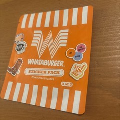 2026 Whataburger Kids Meal Sticker Pack 3 of 5 Collectible Sealed NEW FS