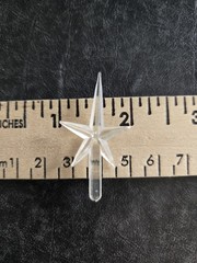 Vintage Small Clear Star Topper for Ceramic Christmas Tree 1.75″ H