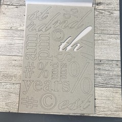 Basic Grey Chipboard Numberpilw Cardboard Cutout numbers