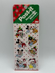 Vintage 3M Disney Baby Mickey Mouse Christmas Post-it Removable Stickers *New