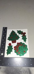 vintage Stickers Hallmark Razzle Dazzle Glittery Xmas Items Rare 1 Sheet