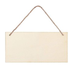 JANOU 3pcs Unfinished Wood Sign Blank Rectangle Hanging Wooden Plaque DIY Cra…