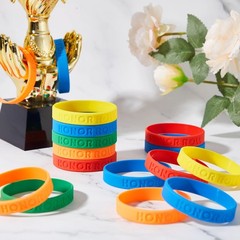 200 Pcs Honor Roll Rubber Wristbands Celebration Items Bulk Certificates Colo…