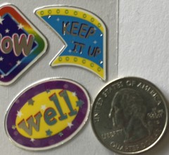 CHEER UP FOIL Stickers(11pc) Encouraging Phrases￼•Sport•Card Making•Teachers•WOW