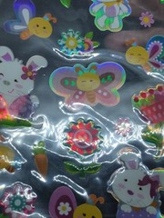 Easter Stickers Easter Bunnies Holographic Craft Stickers Paper Crafts