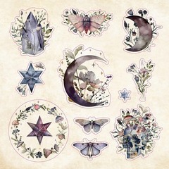 Celestial Wonders Sticker Book 900+ Stickers Scrapbook Journal Craft Decor