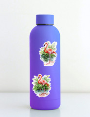 Wading Flamingo Die Cut Vinyl Stickers Scrapbooking Laptop Waterbottle