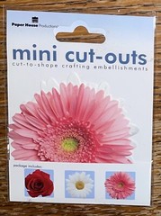 Paper House Mini Cut-Outs Floral Cut-to-Shape Rose Daisy Flowers Scrapbook Embel
