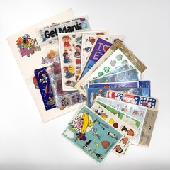Vtg Sticker Lot Hallmark Peanuts Disney Muppets E.T. Cabbage Patch 80s 32 Sheets